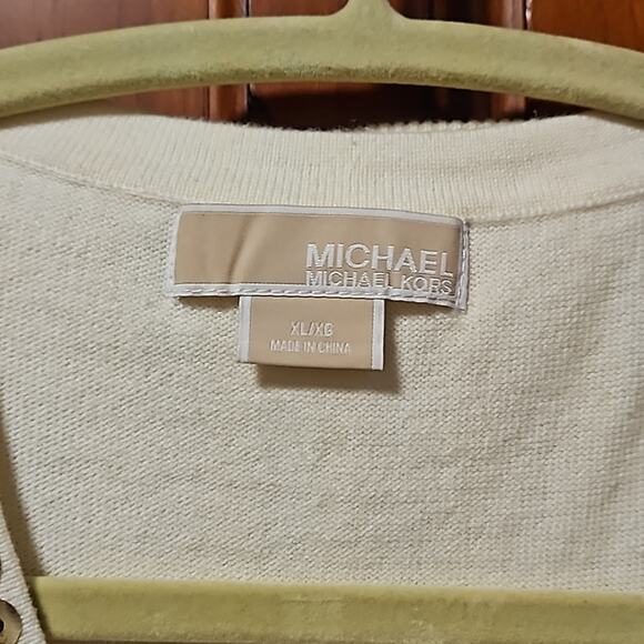 MICHAEL KORS Vintage 2 Piece Sweater Set Gold Zipper & Sequined Collars … - Picture 9 of 12